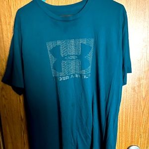 under armour loose xxl mens t-shirt 2xl heat gear blue Green PRE OWNED